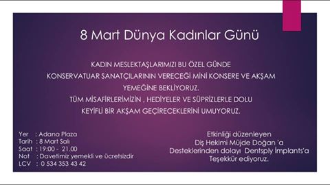 8 MART DÜNYA KADINLAR GÜNÜ ETKİNLİĞİMİZ