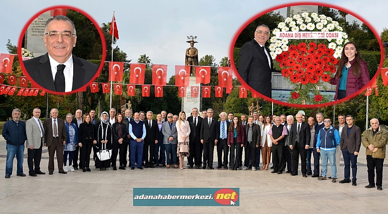 22 KASıM CUMA GÜNÜ, BiLiMSEL DiŞ HEKiMLiĞiNiN KURULUŞU’NUN 111. YıLı ADANA’DA DA KUTLANDı. ATATÜRK ANıTı ÖNÜNDE BULUŞAN DiŞ HEKiMLERiMiZ, BÜYÜKŞEHiR BELEDiYESi BANDOSU EŞLiĞiNDE ANıTA ÇELENK KOYUP, SAYGı DURUŞUNDA BULUNUP, iSTiKLAL MARŞı OKUNDU.