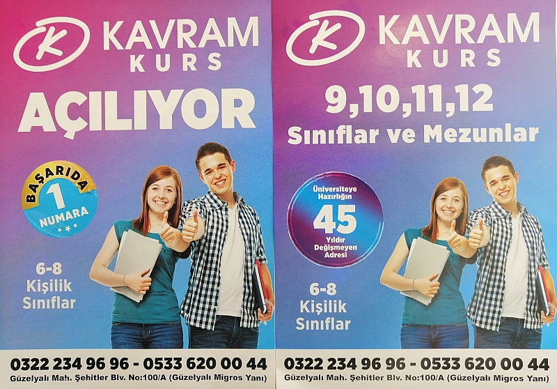 KAVRAM KURS MERKEZİ ODA ÜYELERİMİZ VE YAKINLARINA KAMPANYALI FİYATLARI ÜZERİNDEN %30 ORANINDA İNDİRİM YAPACAKTIR.