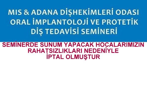 7 Mart Cumartesi Günü Semineri İptal Olmuştur