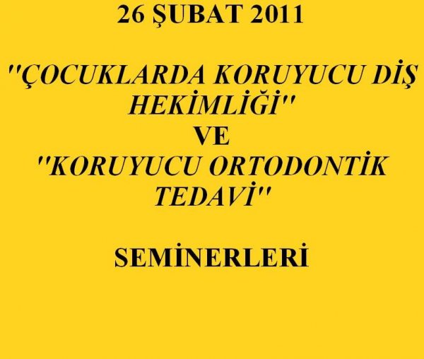 26 ŞUBAT 2011 SEMİNERLERİ