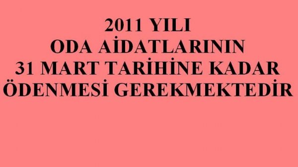 2011 YILI ODA AİDATLARI