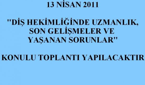 13 NİSAN 2011 TOPLANTI