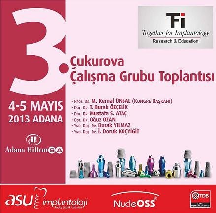 4-5 MAYIS 2013 3. ÇUKUROVA ÇALIŞMA GRUBU TOPLANTISI