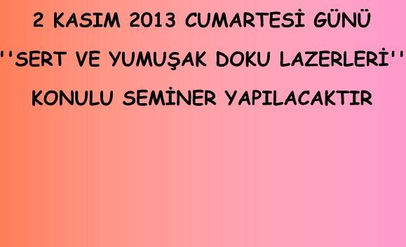 2 KASIM 2013 CUMARTESİ GÜNÜ 